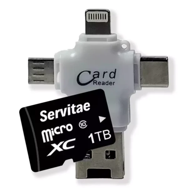 Memoria USB 4 en 1 servitae con 1TB de memoria incluido