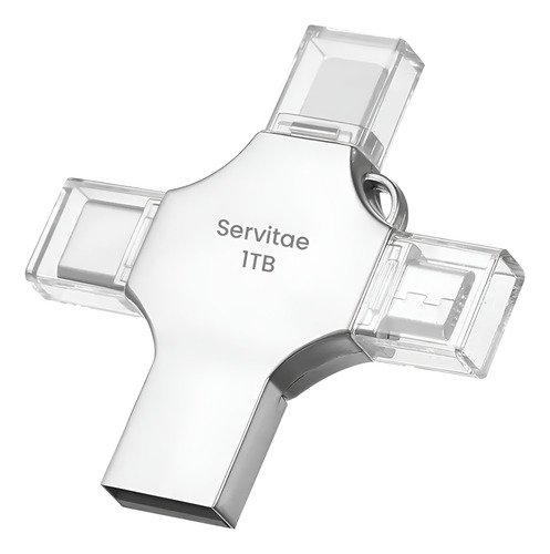 Memoria Otg 4 En 1 iPhone Android iPad Pc Usb-c Lighting 1tb