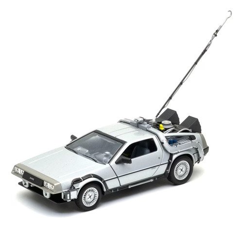 Modelo a escala 1:24 del Delorean de Volver al Futuro, coche deportivo clásico para coleccionistas
