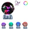 pokebola de cristal 3d con iluminación led integrada, figura de colección pokemon para decorar escritorio o setup gaming
