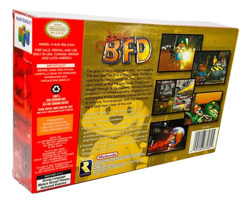 Protector Juegos Retro Caja De Plástico Laminado Conkers