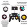 Control Servita para Nintendo GameCube con joystick analógico, botones A/B/X/Y, gatillos Z/R y cable de 1.8 metros para gaming retro