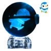 pokebola de cristal 3d con iluminación led integrada, figura de colección pokemon para decorar escritorio o setup gaming