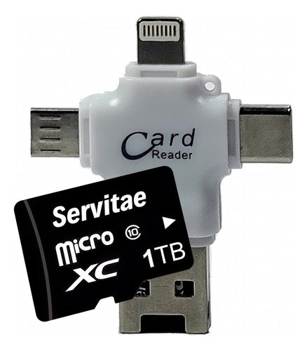 Memoria USB de 1TB con conectores Lightning, Android, PC, USB-C y MicroUSB para transferencia de datos OTG 4 en 1
