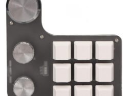 Teclado numérico programable para gaming con 9 teclas mecánicas, conexión USB, ideal para juegos y productividad