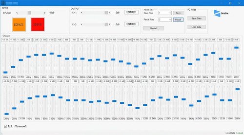 Ecualizador LED digital profesional de 31 bandas con control por computadora para estudio de grabación y audio profesional