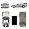 Modelo a escala 1/24 del DeLorean Time Machine de Volver al Futuro 3, réplica metálica coleccionable con detalles fieles a la película