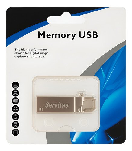 Dos memorias USB de 1 terabyte con diseño de llaveros para almacenamiento portátil de archivos y datos