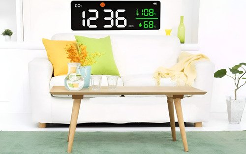 Medidor Detector Co2 Dióxido De Carbono De Pared Grande Hume