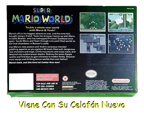 Super Mario World En Caja Snes Nuevo Sellado Con Acrílico