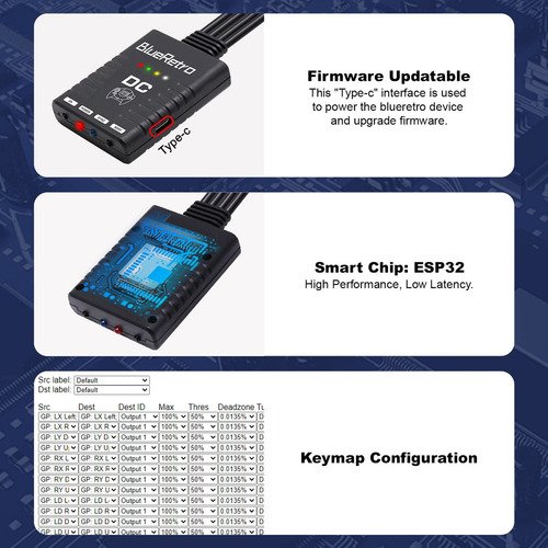 Adaptador Inalámbrico Dreamcast 4 Puertos Bluetooth Servitae