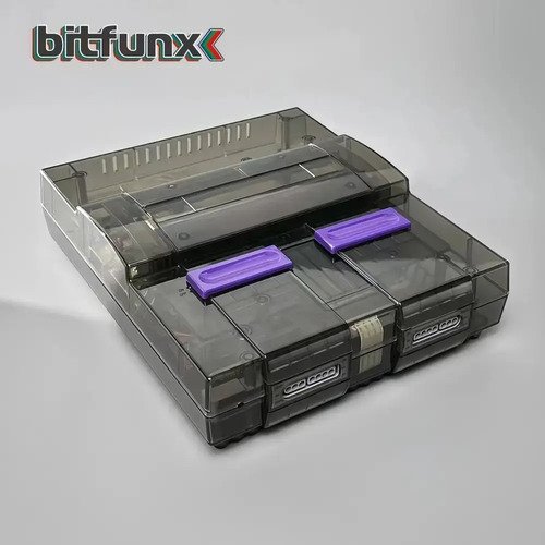 carcasa transparente personalizada para snes que permite cambiar el estilo de tu consola retro con diseño moderno