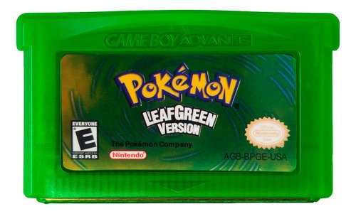 Juego Pokémon Leafgreen Version para Gameboy Advance, cartucho físico original de Nintendo con aventuras en la región Kanto