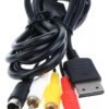 Experiencia Retro Cable A/v Ps2/ps3 Máxima Calidad Servitae Color Negro