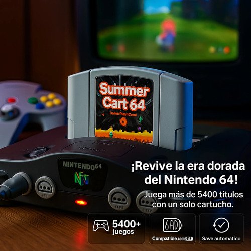 Cartucho Summer Cart Ed64 N64dd Aio Gris