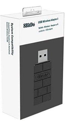 Adaptador 8bitdo versión 2 bluetooth que permite usar mandos de diferentes consolas en Nintendo Switch, PC y televisores