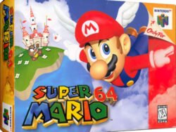 Protector de cartuchos retro Super Mario 64 en plástico laminado para conservar tus juegos clásicos en perfecto estado