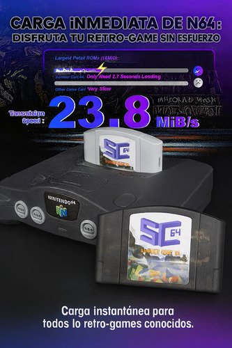 Cartucho Summer Cart Ed64 N64dd Aio Negro Transparente