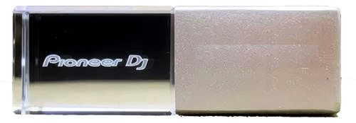 Memoria USB Pioneer DJ de 128GB con diseño en cristal y colores vibrantes, compatible con equipos CDJ-NEXUS