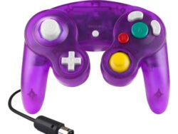Control original de Nintendo GameCube con función de vibración, diseño ergonómico y cable de 1.70 metros, compatible con Wii, Wii U y Switch