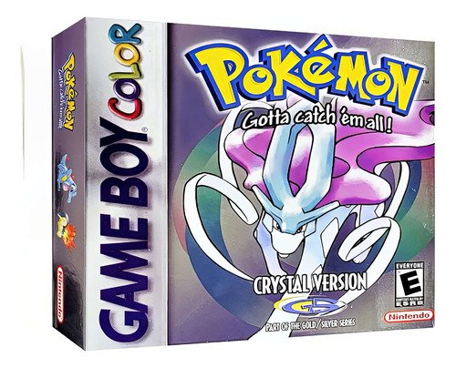 Juego Pokémon Crystal Version para Game Boy en su caja original con protector acrílico, producto nuevo y sellado