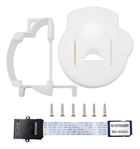 Kit de extensión SD con adaptador para GameCube NGC GC Loader en color blanco, ideal para cargar juegos y homebrew