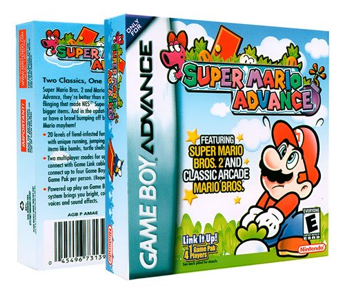 Juego Super Mario Advance para Game Boy Advance en su caja original, producto físico coleccionable para consola GBA