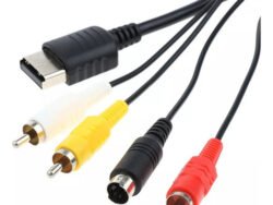 Cable de audio y video retro para PlayStation 2 y PlayStation 3, color negro, compatible con sistemas de entretenimiento antiguos