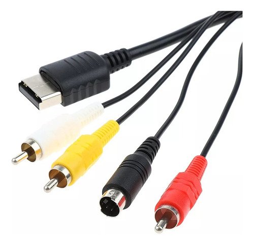 Cable de audio y video retro para PlayStation 2 y PlayStation 3, color negro, compatible con sistemas de entretenimiento antiguos