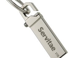 Memoria USB Servitae de 1TB con diseño de llavero, ideal para almacenamiento portátil de archivos y datos importantes