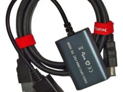 Adaptador Bitfunx que convierte consolas retro SNES, N64 y GameCube a señal HDMI 1080p para televisores modernos