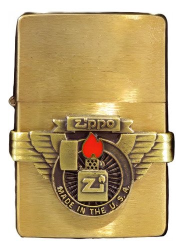 Encendedor Zippo vintage 1999 en latón cepillado, modelo raro 581, ideal para coleccionistas y uso diario