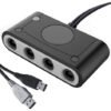 Adaptador Usb Gamecube Switch Pc Wii U 4 Controles Naranja