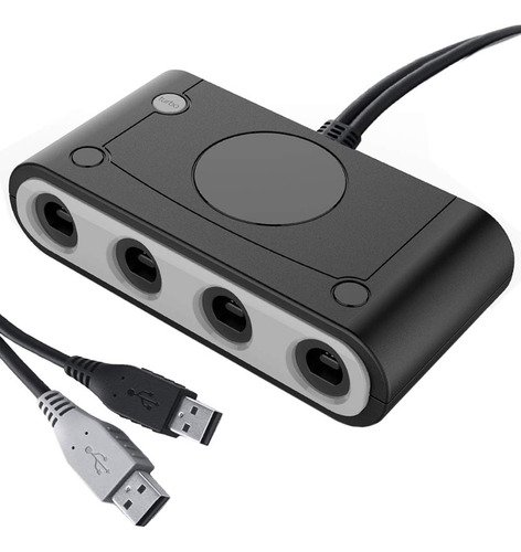 Adaptador Usb Gamecube Switch Pc Wii U 4 Controles Naranja