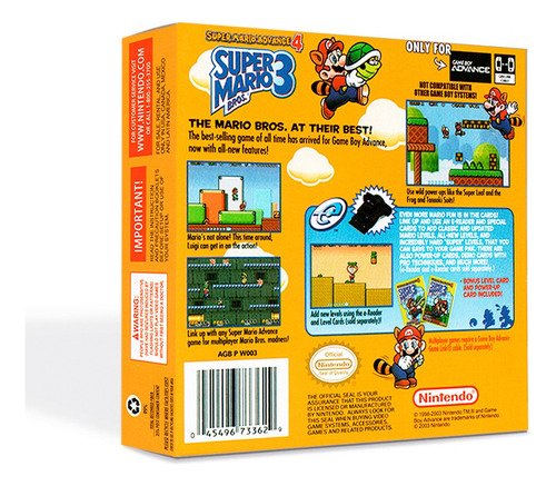 Super Mario Advance 4 Super Mario Bros 3 Gba