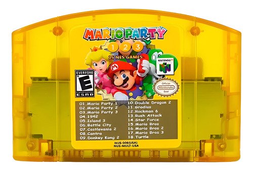 Colección de juegos Mario Party 1, 2 y 3 más 15 juegos NES para consola Nintendo 64 N64