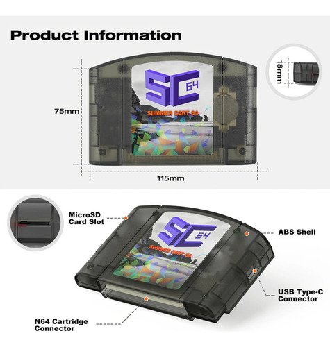 Cartucho Summer Cart Ed64 N64dd Aio Purpura