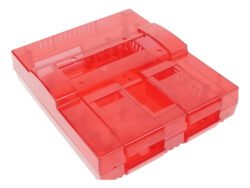 carcasa transparente personalizada para snes que permite cambiar el estilo de tu consola retro con diseño moderno