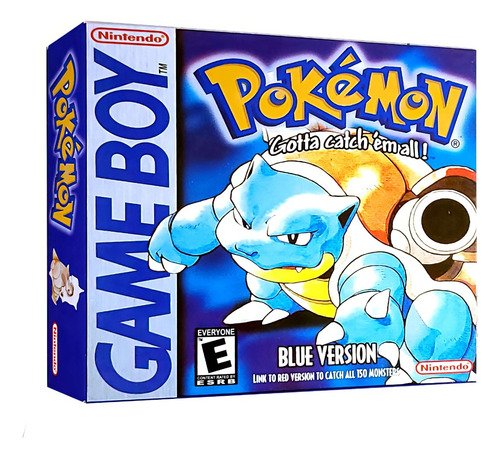 Juego Pokémon Blue Versión para Game Boy en su caja original con protector acrílico, producto nuevo y sellado