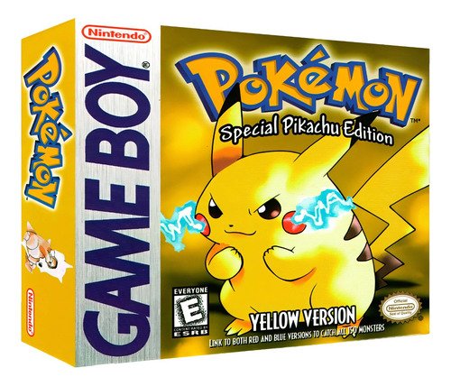 Juego Pokémon Yellow Version para Game Boy en su caja original con protector acrílico, producto nuevo y sellado