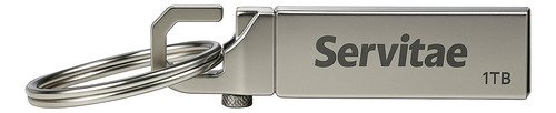 Memoria USB Servitae de 1TB con diseño de llavero, ideal para almacenamiento portátil de archivos y datos importantes