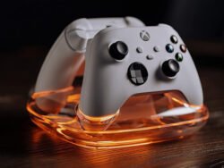 Base de carga doble 8bitdo para controles xbox con sistema magnético, carga simultánea y protección contra sobrecarga