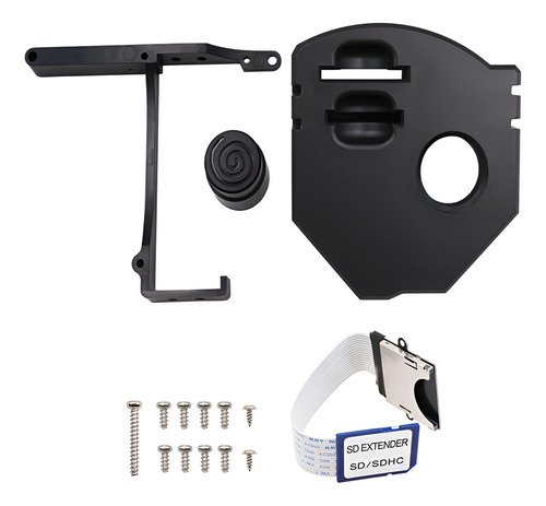 Kit completo para modernizar Sega Dreamcast con adaptador SD GDEMU, extensor de conexión y soporte de montaje impreso en 3D