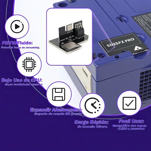 adaptador sd2sp2 pro v1.3 para gamecube ngc nintendo que permite cargar juegos desde tarjeta sd