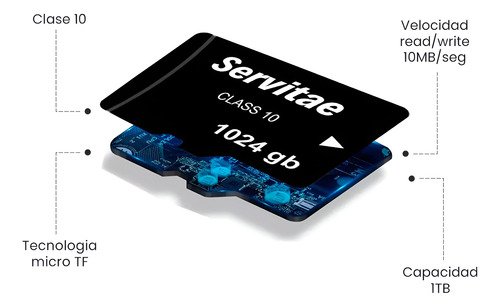 X2 Memoria Micro Tf 1tb Servitae 1 Tera Con Adaptador