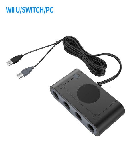 Adaptador Usb Gamecube Switch Pc Wii U 4 Controles Naranja