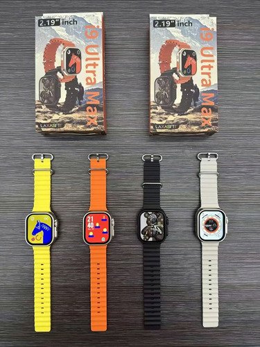 Smartwatch deportivo i9 ultra max con carga inalámbrica, ideal para actividades fitness y monitoreo de salud