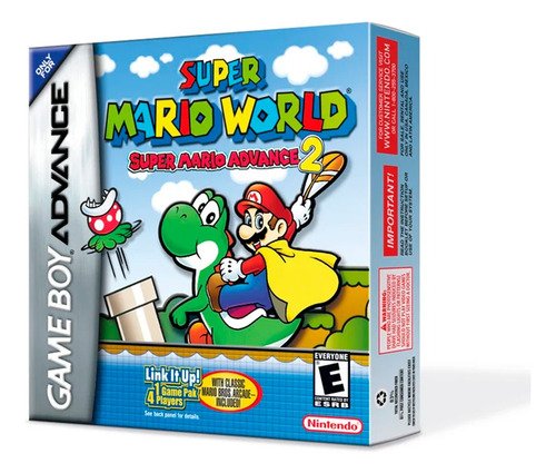 Juego Super Mario Advance 2 Super Mario World para Game Boy Advance, cartucho original de Nintendo con portada clásica