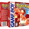 Juego Pokémon Red Versión para Game Boy en su caja original con protector acrílico, producto nuevo y coleccionable
