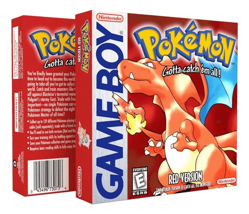 Juego Pokémon Red Versión para Game Boy en su caja original con protector acrílico, producto nuevo y coleccionable